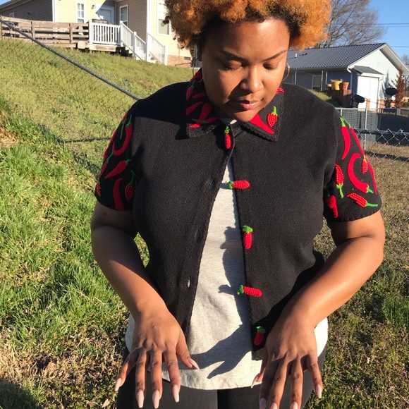 Hot Chili Pepper Cardigan (Michael Simon) - Picture 1 of 3